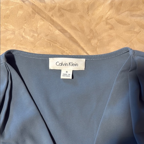 Calvin Klein Blue Short Sleeve Blouse - Picture 4 of 5